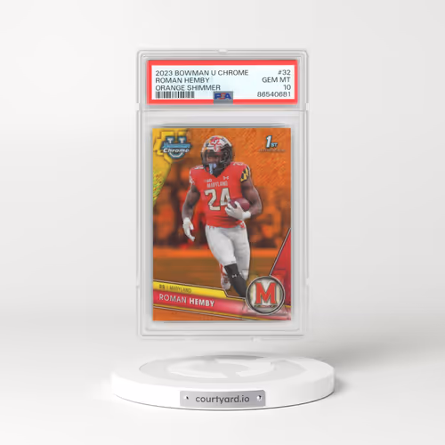 2023 Bowman University Chrome #32 Roman Hemby - Orange Shimmer (PSA 10 GEM MINT)