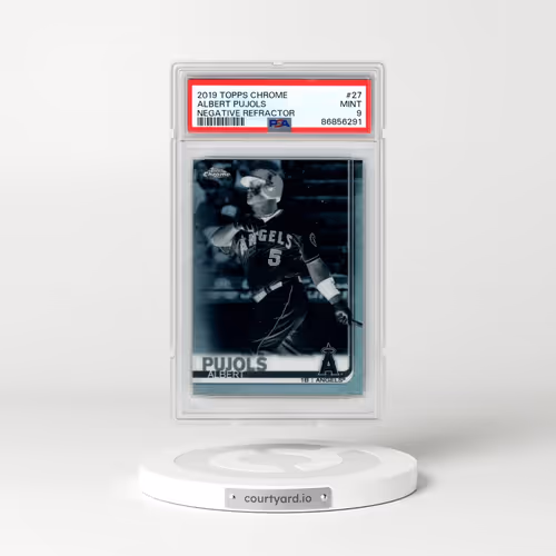 2019 Topps Chrome #27 Albert Pujols - Negative Refractor (PSA 9 MINT)