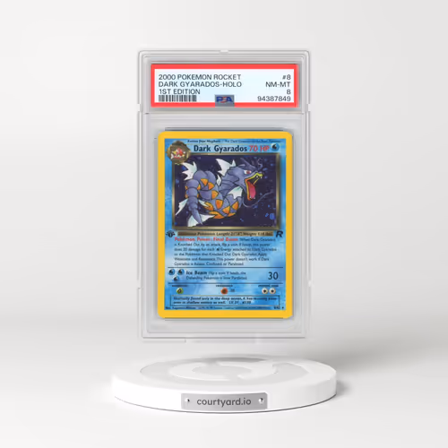 2000 Pokémon Rocket #8 Dark Gyarados - 1st Edition Holo (PSA 8 NM-MT)