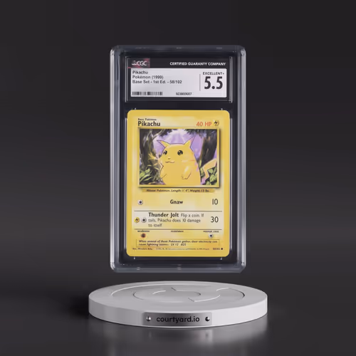 1999 Base Set #58/102 Pikachu - 1st Edition 1st Edition Yellow Cheeks (CGC 5.5 EX+)