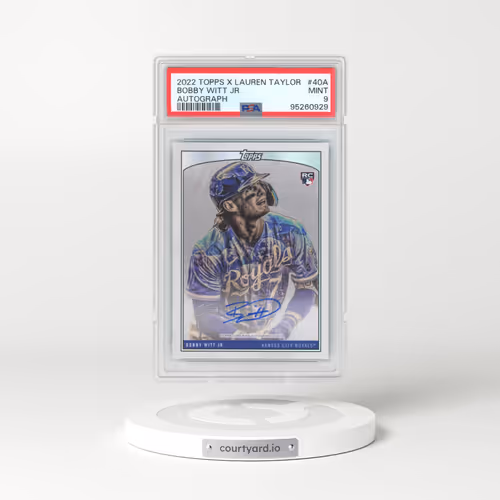 2022 Topps X Lauren Taylor Autographs #40A Bobby Witt Jr. (PSA 9 MINT)
