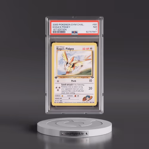 2000 Pokémon Gym Challenge #80 Koga's Pidgey - 1st Edition (PSA 7 NM)