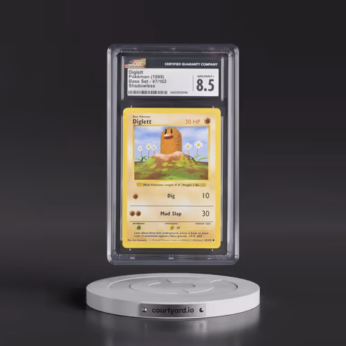 1999 Base Set #47/102 Diglett - Shadowless Shadowless (CGC 8.5 NM-MT+)