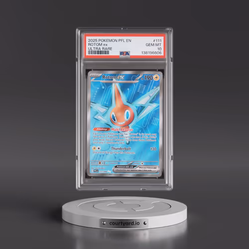 2025 Pokémon Pfl EN-Phantasmal Flames #111 Rotom EX - Holo Ultra Rare (PSA 10 GEM MINT)