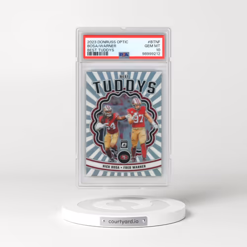 2023 Panini Donruss Optic Best Tuddys #BTNF Fred Warner/Nick Bosa (PSA 10 GEM MINT)