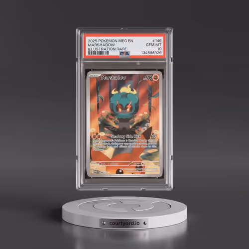 2025 Pokémon Meg EN-Mega Evolution #146 Marshadow - Illustration Rare (PSA 10 GEM MINT)