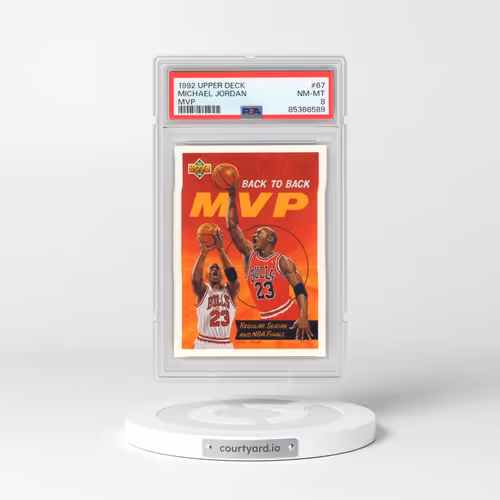 1992 Upper Deck #67 Michael Jordan - MVP (PSA 8 NM-MT)
