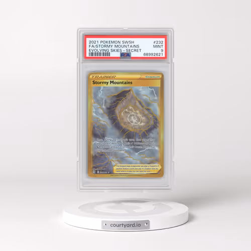 2021 Pokémon Sword & Shield Evolving Skies #232 Stormy Mountains - Full Art Secret (PSA 9 MINT)