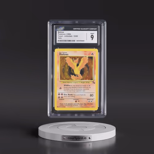 1999 Fossil #12/62 Moltres - Galaxy Star Holo (CGC 9 MINT)