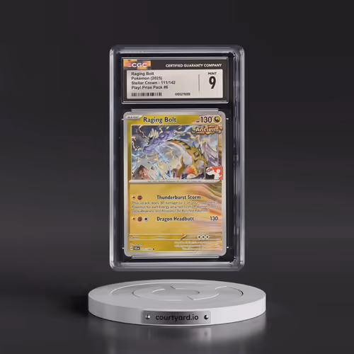 2024 Stellar Crown - SCR EN #111/142 Raging Bolt - Play! Pokémon Prize Pack #6 (Non Holo) (CGC 9 MIN