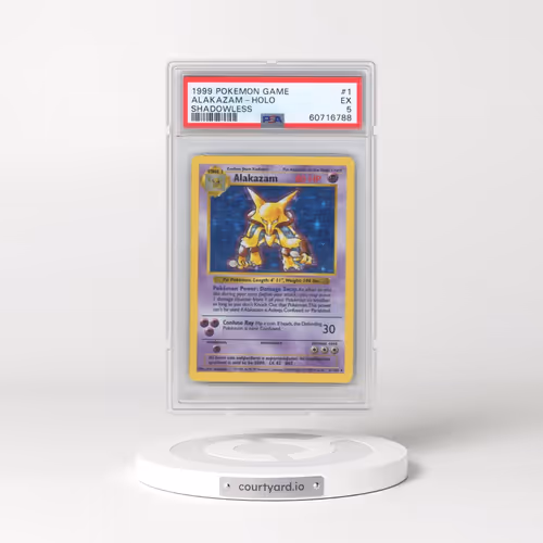 1999 Pokémon Game #1 Alakazam - Holo Shadowless (PSA 5 EX)