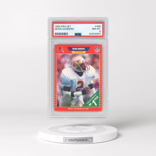 1989 Pro Set #486 Deion Sanders (PSA 8 NM-MT)