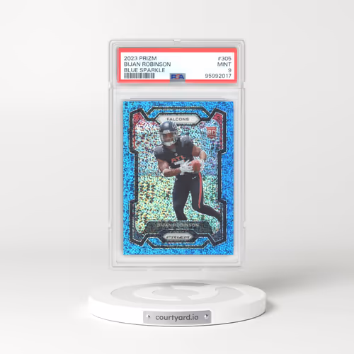 2023 Panini Prizm #305 Bijan Robinson - Blue Sparkle (PSA 9 MINT)