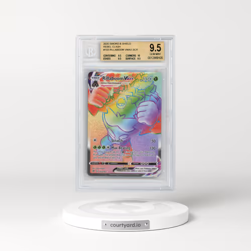 2020 Rebel Clash #193 Rillaboom VMAX - Holo Secret (BGS 9.5 GEM MINT)