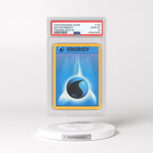 1999 Pokémon Game #102 Water Energy - Trainer Deck B (PSA 10 GEM MINT)