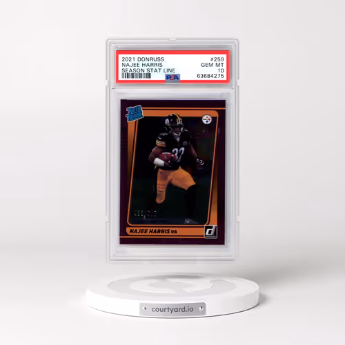 2021 Panini Donruss #259 Najee Harris - Season Stat Line (PSA 10 GEM MINT)