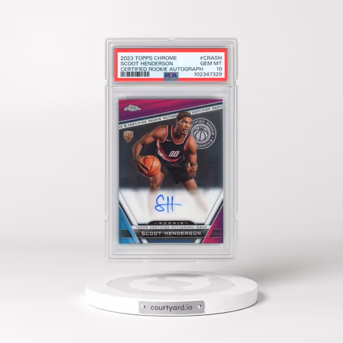 2023 Topps Chrome Certified Rookie Autographs #CRASH Scoot Henderson (PSA 10 GEM MINT)
