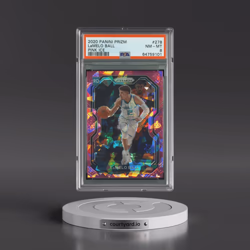 2020 Panini Prizm #278 LaMelo Ball - Pink Ice (PSA 8 NM-MT)