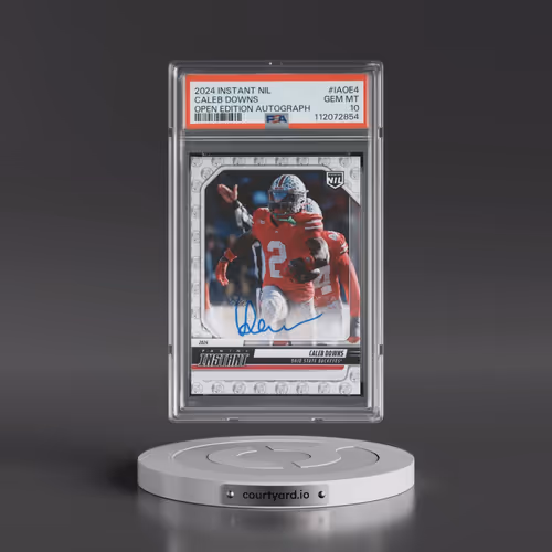 2024 Panini Instant Nil College Football Open Edition Autographs #IAOE4 Caleb Downs (PSA 10 GEM MINT