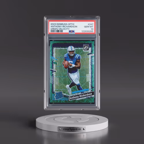 2023 Panini Donruss Optic #247 Anthony Richardson - Green Velocity (PSA 10 GEM MINT)