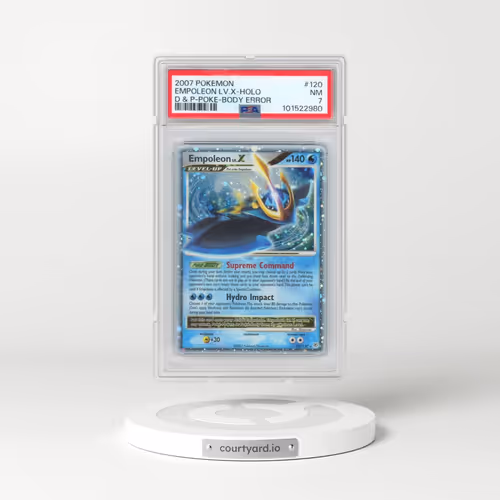 2007 Pokémon Diamond & Pearl #120 Empoleon LV.X - Holo Poke-Body Error (PSA 7 NM)