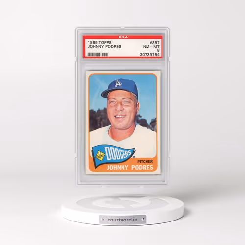 1965 Topps #387 Johnny Podres (PSA 8 NM-MT)
