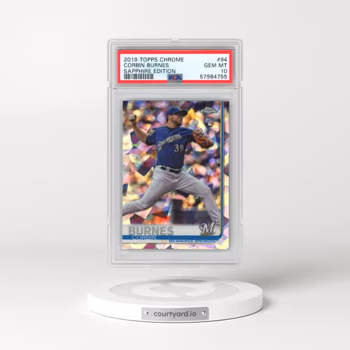 2019 Topps Chrome Sapphire Edition #94 Corbin Burnes (PSA 10 GEM MINT)