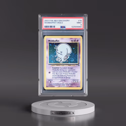 2001 Pokémon Neo Discovery #16 Wobbuffet - Holo (PSA 9 MINT)