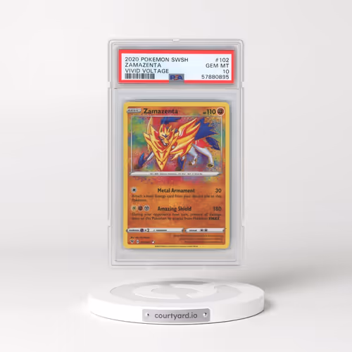2020 Pokémon Sword & Shield Vivid Voltage #102 Zamazenta (PSA 10 GEM MINT)