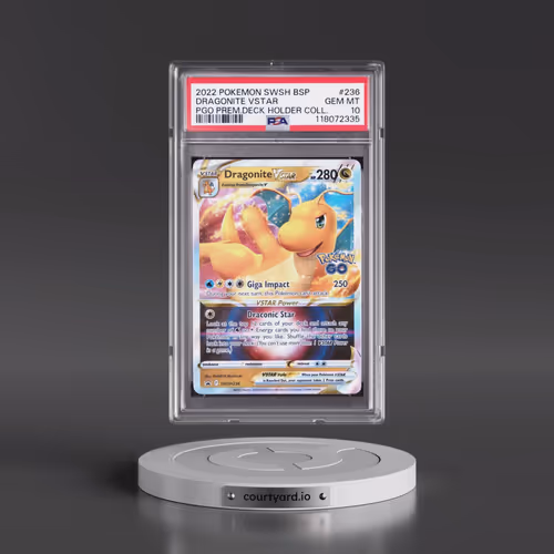 2022 Pokémon Swsh Black Star Promo #236 Dragonite Vstar - Pokemon Go Premier Deck Holder Collection
