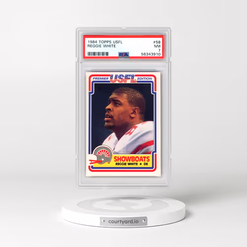 1984 Topps USFL #58 Reggie White (PSA 7 NM)