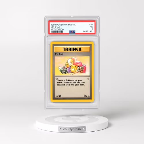 1999 Pokémon Fossil #58 Mr. Fuji - 1st Edition (PSA 7 NM)