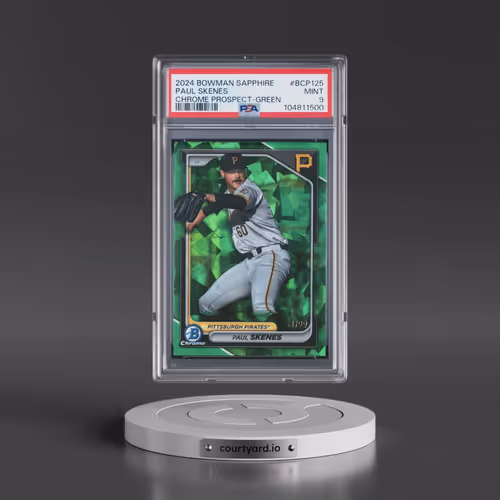 2024 Bowman Sapphire Edition Chrome Prospects #BCP125 Paul Skenes - Green (PSA 9 MINT)