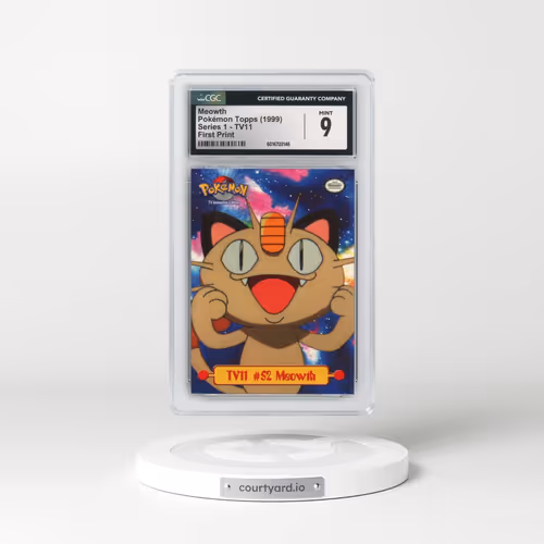 1999 Series 1 (Oval Nintendo Seal) #TV11 No.52 Meowth - First Print (Blue Topps Logo) (CGC 9 MINT)