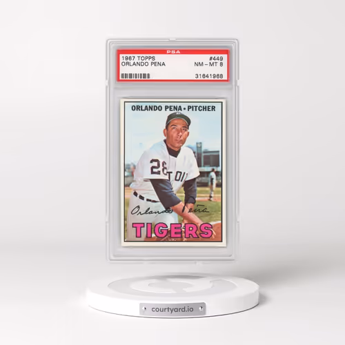 1967 Topps #449 Orlando Pena (PSA 8 NM-MT)