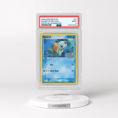 2006 Pokémon EX Crystal Guardians #63 Squirtle - Reverse Foil (PSA 9 MINT)