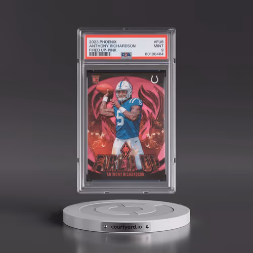 2023 Panini Phoenix Fired Up #FU6 Anthony Richardson - Pink (PSA 9 MINT)