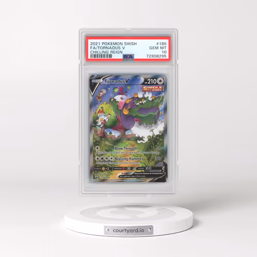 2021 Pokémon Sword & Shield Chilling Reign #185 Tornadus V - Holo Full Art (PSA 10 GEM MINT)