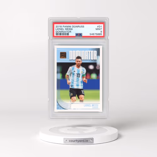2018 Panini Donruss Dominator #D1 Lionel Messi (PSA 9 MINT)