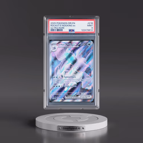 2025 Pokémon Dri EN-Destined Rivals #216 Team Rocket's Nidoking EX - Holo Ultra Rare (PSA 9 MINT)