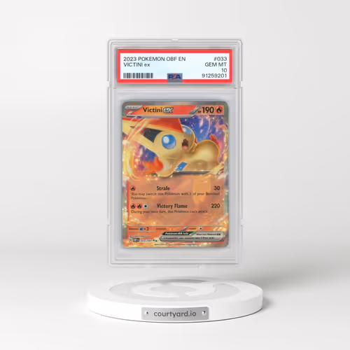2023 Pokémon Obf EN-Obsidian Flames #033 Victini EX - Holo (PSA 10 GEM MINT)