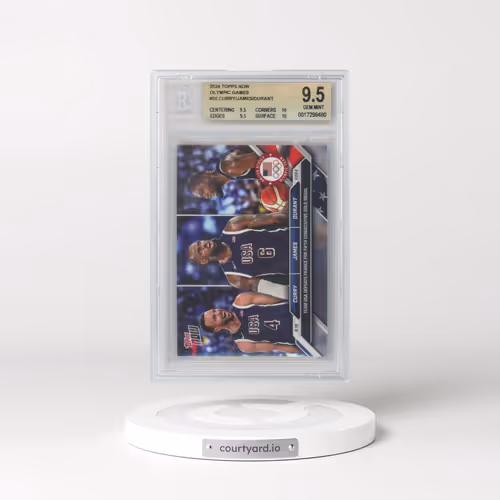 2024 Topps Now Olympic Games #26 Kevin Durant/LeBron James/Steph Curry (BGS 9.5 GEM MINT)