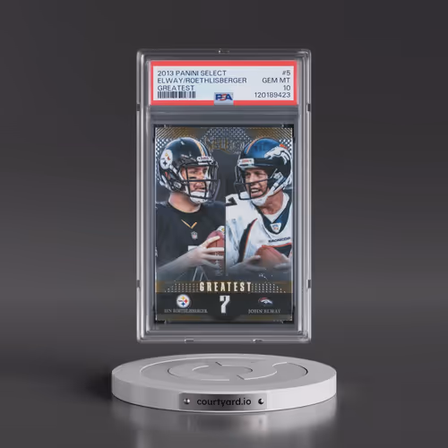 2013 Panini Select Greatest #5 Ben Roethlisberger/John Elway (PSA 10 GEM MINT)