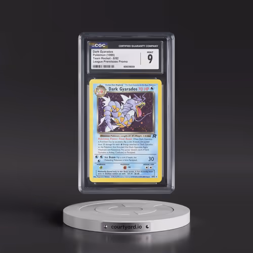 1999 Team Rocket #8/82 Dark Gyarados - League Prerelease Promo (Holo) (CGC 9 MINT)