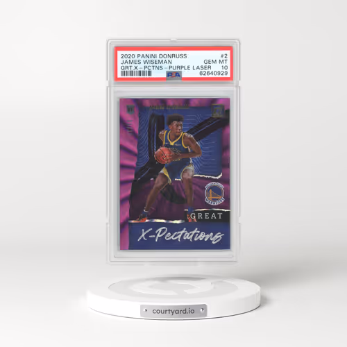 2020 Panini Donruss Great X-Pectations #2 James Wiseman - Purple Laser (PSA 10 GEM MINT)