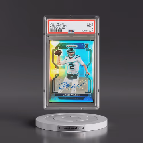 2021 Panini Prizm #332 Zach Wilson - Autograph (PSA 9 MINT)
