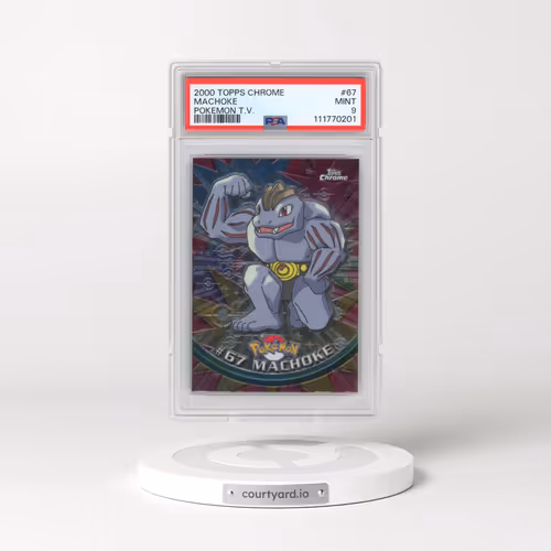 2000 Topps Chrome Pokémon T.V. #67 Machoke (PSA 9 MINT)
