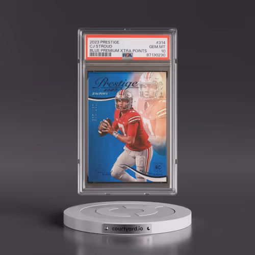 2023 Panini Prestige #314 CJ Stroud - Blue Premium Xtra Points (PSA 10 GEM MINT)
