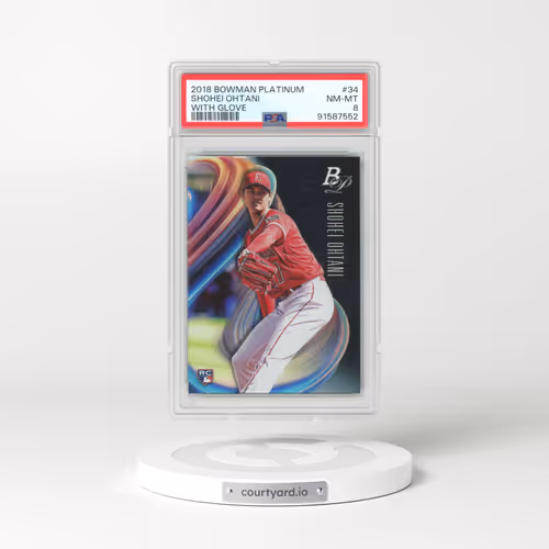 2018 Bowman Platinum #34 Shohei Ohtani - With Glove (PSA 8 NM-MT)
