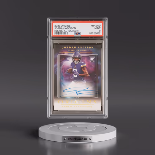 2023 Panini Origins Rookie Autographs #RAJAD Jordan Addison (PSA 9 MINT)